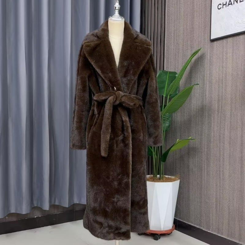 Men'S Fashion X - Mantel Bulu Imitasi Mink Ukuran Besar