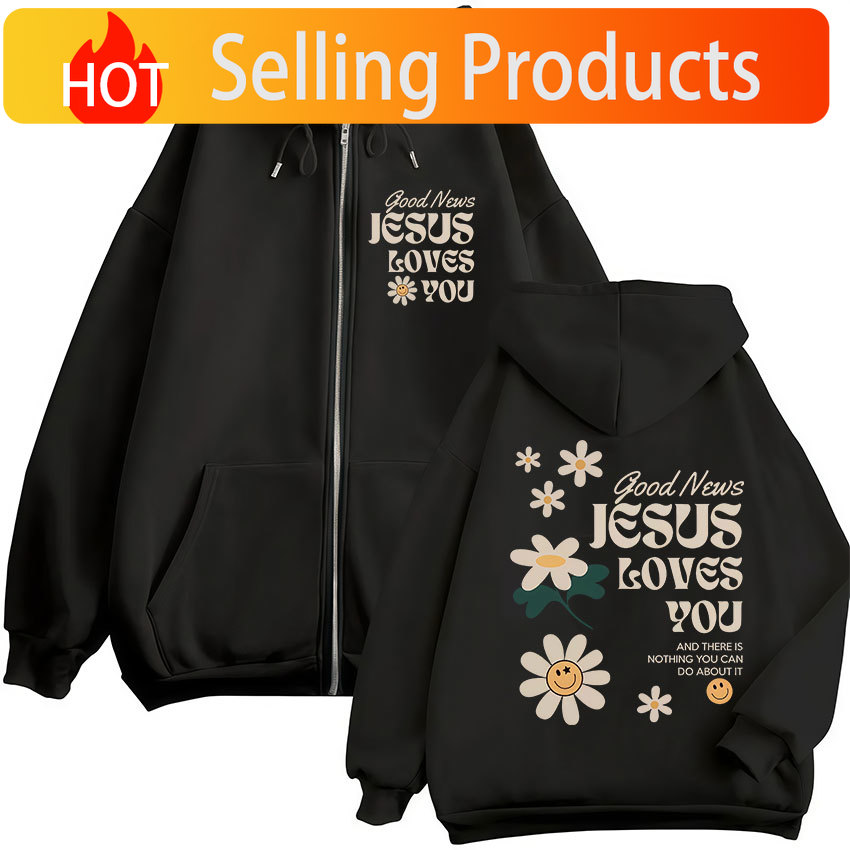 Men'S Fashion News - Kabar Baik Yesus Mencintaimu Christian Zipper