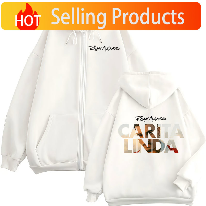 Mens Fashion Zip Up Hoodies - Rauw Alejandro Carita Linda 2026 Album
