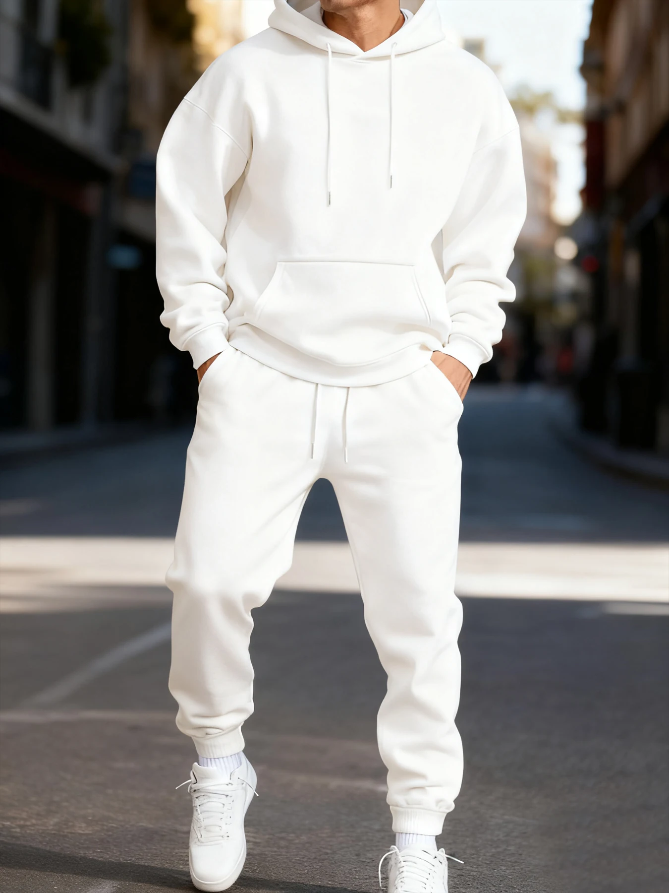 Set Hoodie Pria, Warna Solid u - Mens Fashion Clothes ulasan dan harga