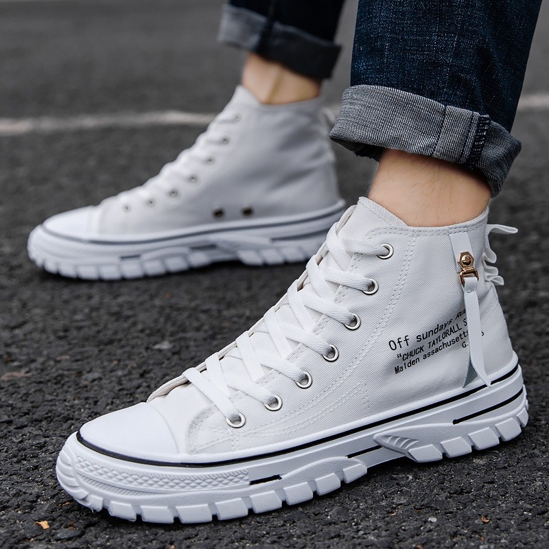 Sepatu Pria Sepatu Kanvas High - Mens Fashion Trainers ulasan dan harga
